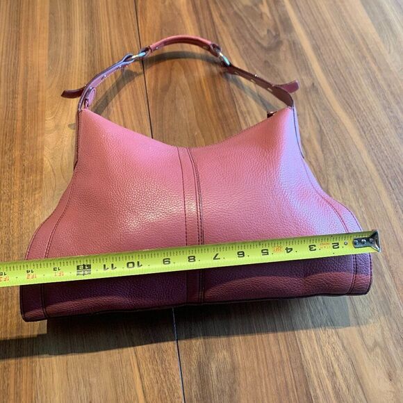 Kenneth Cole, leather, purse, handbag, messenger, tote, hobo, raspberry pink EUC - Picture 7 of 16